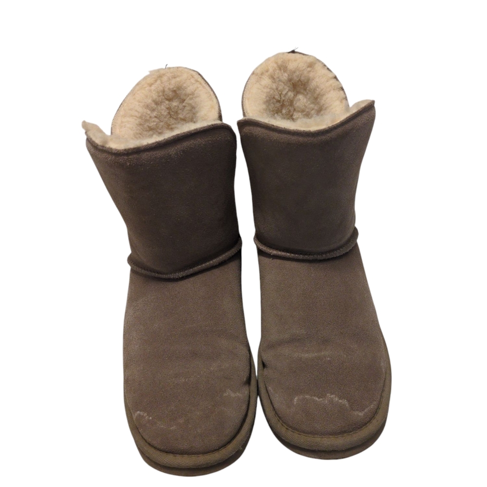BearPaw Brown and Cream Winter Boots with Sheepskin Lining